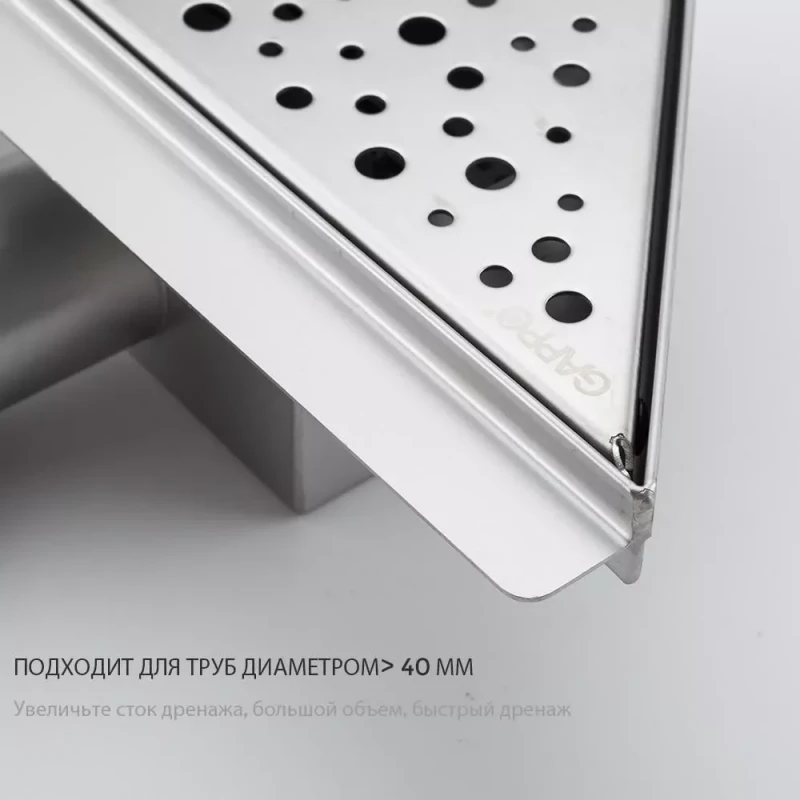 Трап для душа угловой GAPPO G82020-1 200x200 мм нержавеющая сталь