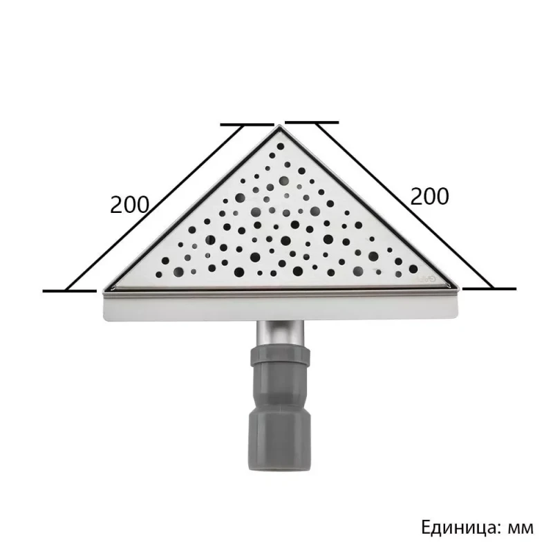 Трап для душа угловой GAPPO G82020-1 200x200 мм нержавеющая сталь