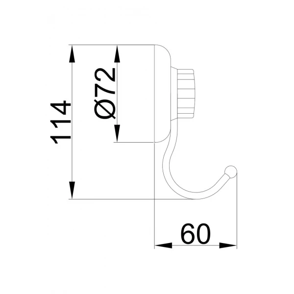 Гачок для ванної Frap F3905 на присосці, хром