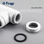 Сифон для раковини Frap F82-6 під донний клапан, латунь, білий