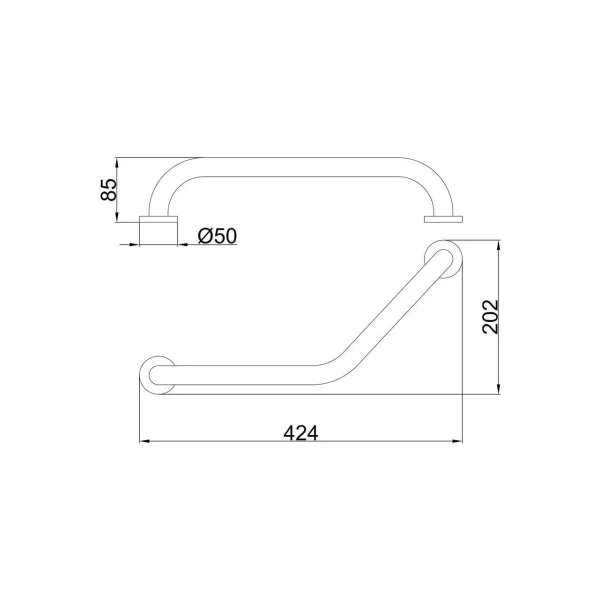 Поручень для ванной комнаты FRAP F1717 450 мм хромированный