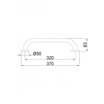 Настенный поручень FRAP F1718 хромированный 320 мм.