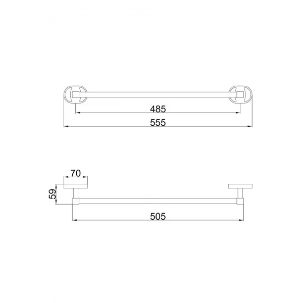 Полотенцедержатель FRAP F1901 550 мм хромированный