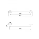 Полотенцедержатель FRAP F1901-1 450 мм хромированный