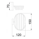 Мыльница FRAP F1902-2 хромированная