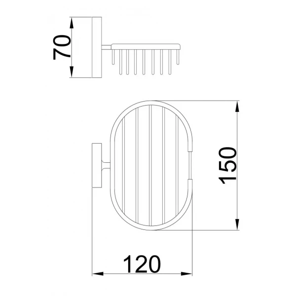 Мыльница FRAP F1902-2 хромированная