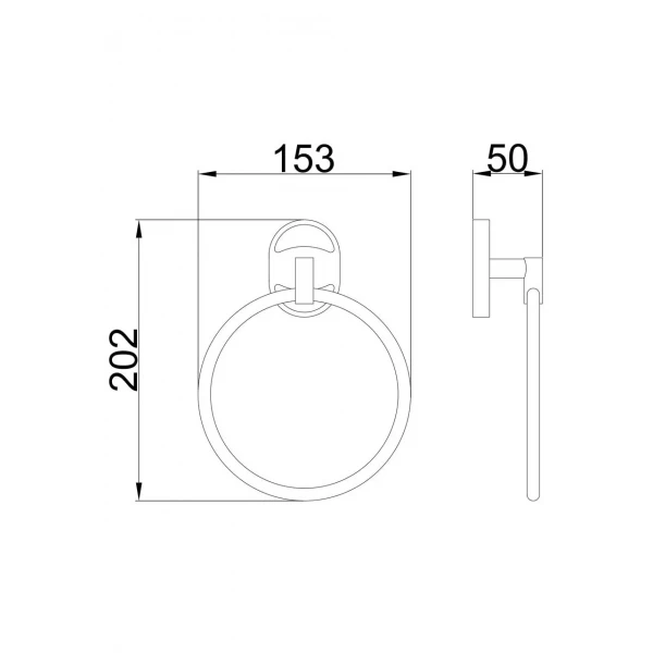 Кольцо для полотенец FRAP F1904 хромированное