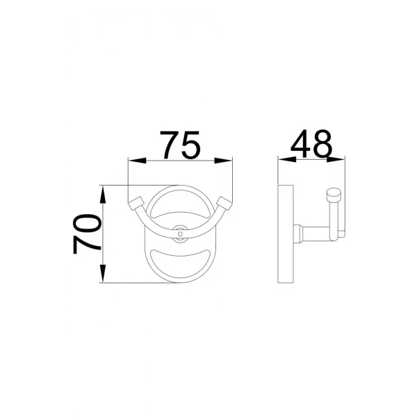 Крючок двойной для ванной комнаты FRAP F1905-2