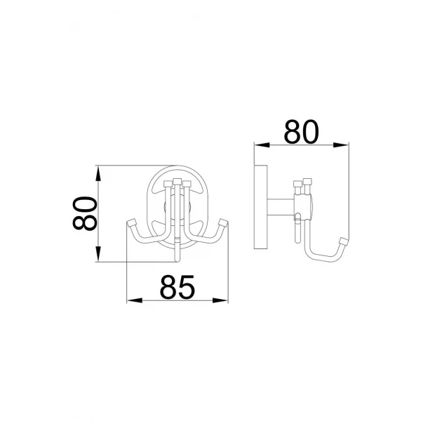 Крючок тройной для ванной FRAP F1905-3