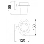 Склянка Frap F1906-1 з тримачем для зубних щіток, хром