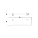 Полка стеклянная FRAP F1907 520 мм хромированная