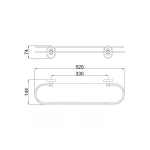 Стеклянная полочка FRAP F1907-1 520 мм хромированная