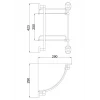Полиця скляна кутова Frap F1907-2, 2-х ярусна, 290х290 мм
