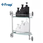 Полка стеклянная угловая FRAP F1907-2 2-х ярусная 290х290 мм