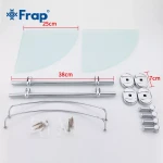 Полка стеклянная угловая FRAP F1907-2 2-х ярусная 290х290 мм