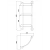 Скляна полиця кутова Frap F1907-3, 3-х ярусна, 290х290 мм