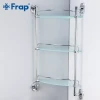 Скляна полиця кутова Frap F1907-3, 3-х ярусна, 290х290 мм