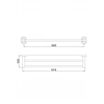 Полотенцедержатель FRAP F1909 600 мм хромированный