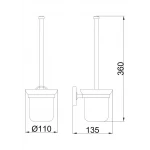 Йоржик туалетний Frap F1910 настінний, хром