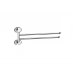 Полотенцедержатель FRAP F1912 поворотный двойной 370 мм хромированный