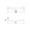 Вішалка Frap F1915-5 на 5 рухомих гачків 380 мм, хром