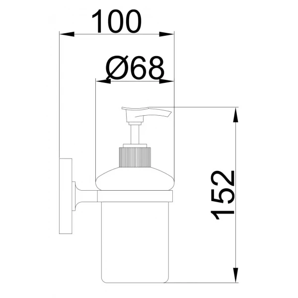 Дозатор жидкого мыла FRAP F1927 хромированный