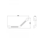 Поручень настінний Frap F8121 нержавіюча сталь/пластик, 600 мм