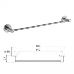 Полотенцедержатель FRAP F30101 600 мм нержавеющая сталь
