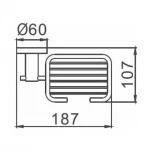Мыльница FRAP F30102-1 из нержавеющей стали