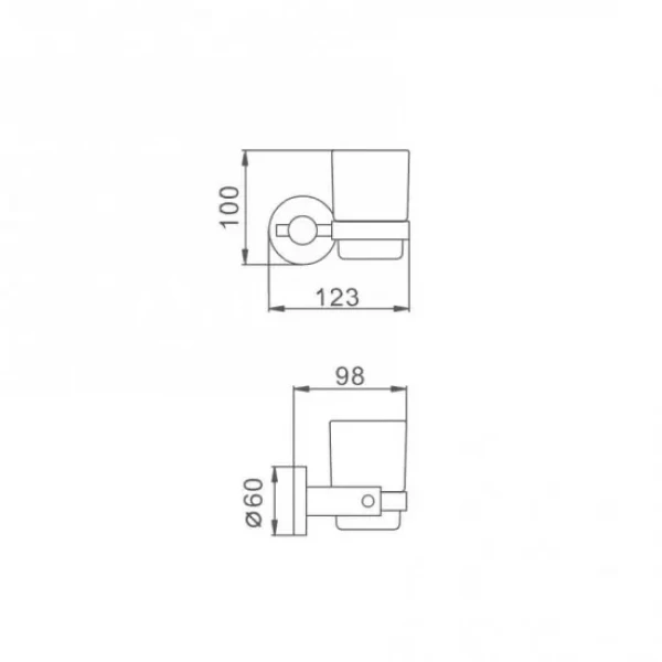 Стакан для зубных щеток FRAP F30106 нержавеющая сталь.