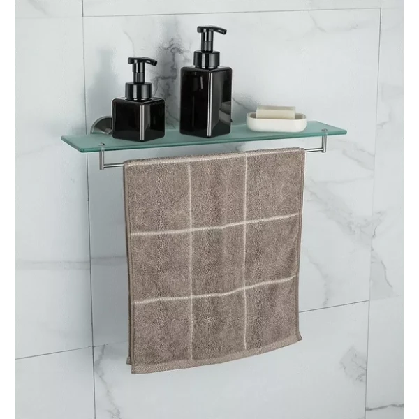 Полка стеклянная FRAP F30107 500 мм из нержавеющей стали