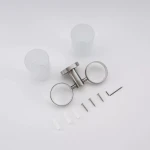 Двойной стакан для зубных щеток FRAP F30108 нержавеющая сталь.