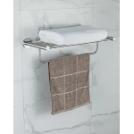 Полка с держателем для полотенец FRAP F30124 нержавеющая сталь 600 мм