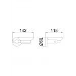 Мыльница настенная FRAP F30202 нержавеющая сталь черная
