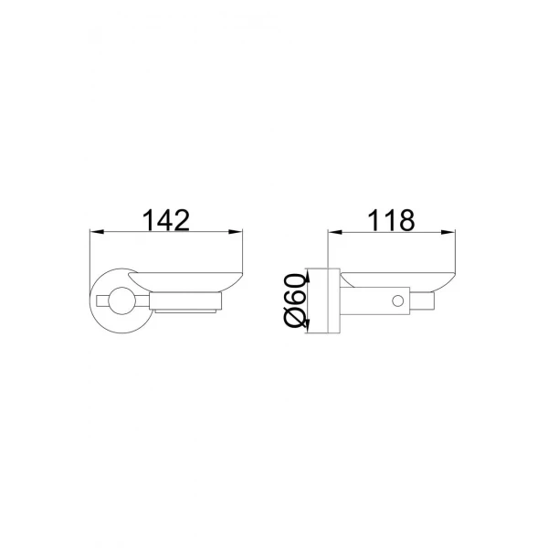 Мыльница настенная FRAP F30202 нержавеющая сталь черная