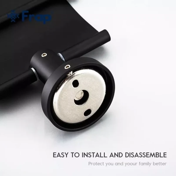 Папіротримач Frap F30203, нержавіюча сталь, чорний