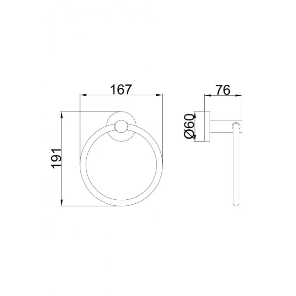 Полотенцедержатель FRAP F30204 нержавеющая сталь черный