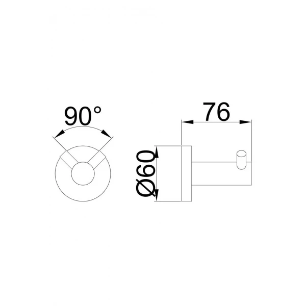 Крючок для ванной FRAP F30205 нержавеющая сталь черный