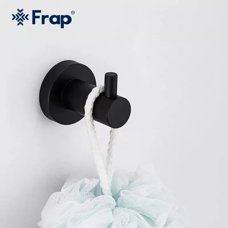 Гачок для ванної Frap F30205, нержавіюча сталь, чорний