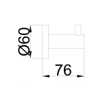 Крючок двойной для ванной FRAP F30205-2 нержавеющая сталь черный