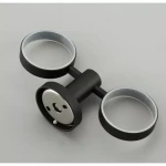 Двойной стакан для зубных щеток FRAP F30208 нержавеющая сталь черный