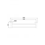 Полотенцедержатель FRAP F30209 600 мм нержавеющая сталь черный