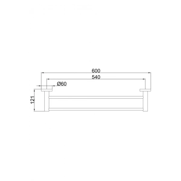 Полотенцедержатель FRAP F30209 600 мм нержавеющая сталь черный