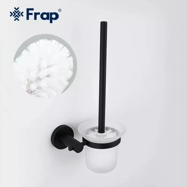 Ершик туалетный FRAP F30210 настенный нержавеющая сталь черный