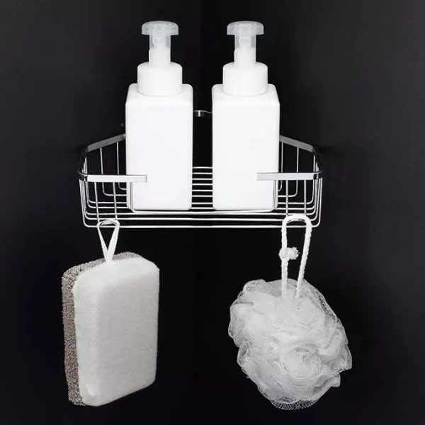 Полка угловая FRAP F335 металлическая 240х60 мм хромированная