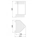 Полка угловая FRAP F335-1 2-х ярусная хромированная 240х320 мм