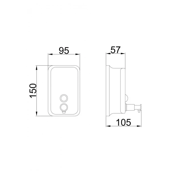 Дозатор для мыла настенный FRAP F401 хромированный 500 мл