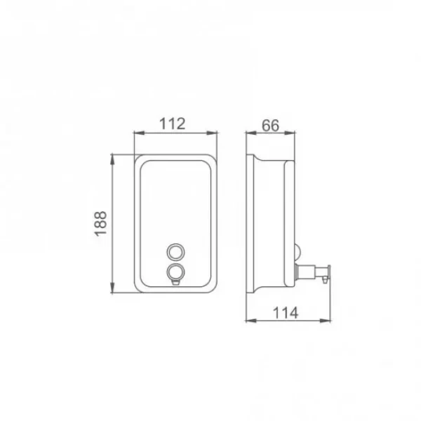 Диспенсер для мыла FRAP F402 хромированный 800 мл