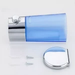 Дозатор жидкого мыла FRAP F406 400 мл пластик хромированный/синий