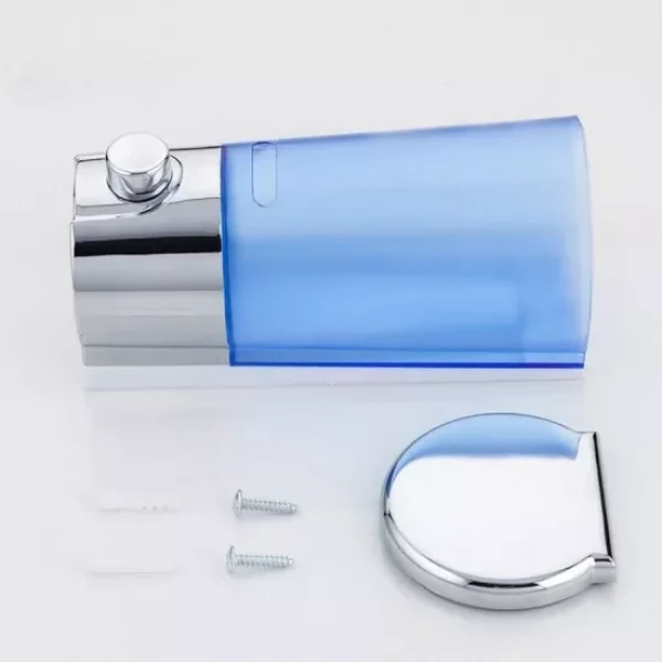 Дозатор жидкого мыла FRAP F406 400 мл пластик хромированный/синий